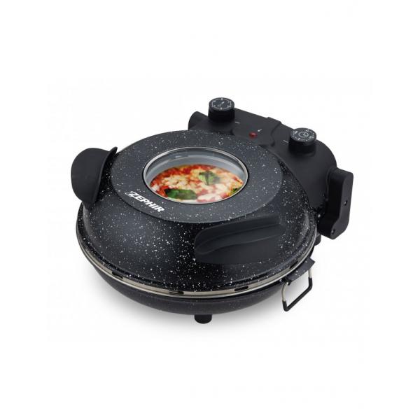 Zephir forno pizza in pietra refrattaria con oblo` 1200w nero zhc333