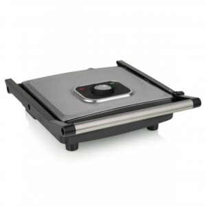Tristar gr-2858 griglia elettrica a contatto 2000w piastra antiaderente 30 x 26 cm con termostato acciaio nero