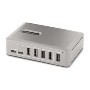 Startech.com hub usb-c 3.0 a 10 porte multipresa usb type-c con cavo di bloccaggio certificato usb-if da 1mt