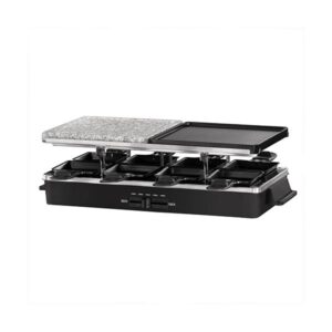 Russell hobbs multi raclette 3 in 1: griglia cottura in piastra antiaderente 8 persone spatole e padellini inclusi
