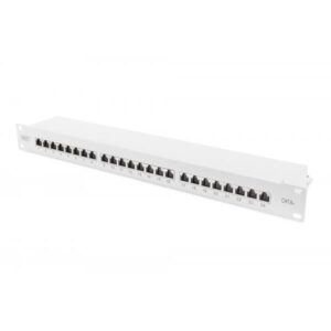 Digitus pannello patch 19`` categoria 6a schermato 24 porte 8 poli rj45