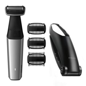 Philips bg5020/15 bodygroom series 5000 rasoio corpo wet&dry utilizzabile sotto la doccia con 3 pettini rifinitori e accessorio per la schiena