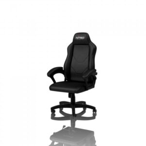 Nitro concepts c100 sedia gaming per pc seduta imbottita pelle sintetica pu nero