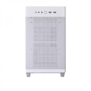 Asus prime ap201 tg, case micro-atx, 33 litri, pannelli tool-free, mesh quasi filtrante, supporto per dissipatori da 360 mm, compatibile con schede grafiche fino a 338 mm e psu atx standard, bianco