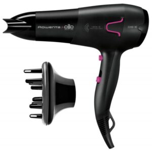 Rowenta cv5623 power pro ionic asciugacapelli 2200 w emissione di ioni 6 impostazioni 2 temperature diffusore per ricci nero