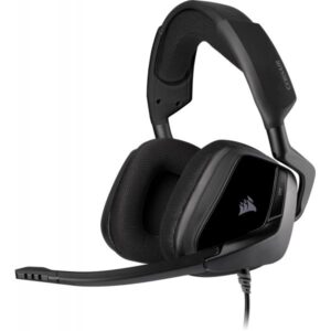 Corsair void elite stereo cuffie da gioco cablate multipiattaforma - microfono omnidirezionale - padiglioni auricolari microfibra - icue - pc, mac, ps5, ps4, xbox, nintendo switch, mobile - carbonio