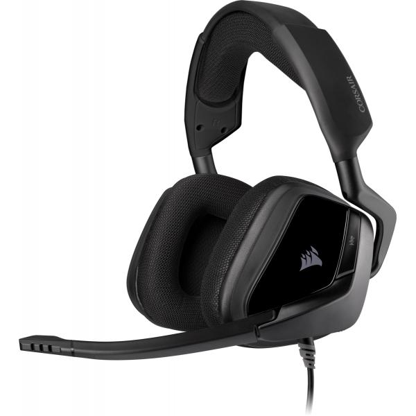 Corsair void elite stereo cuffie da gioco cablate multipiattaforma - microfono omnidirezionale - padiglioni auricolari microfibra - icue - pc, mac, ps5, ps4, xbox, nintendo switch, mobile - carbonio