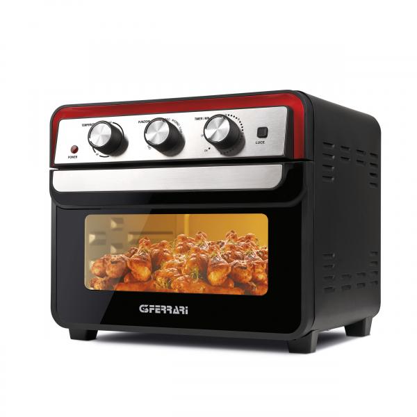 G3ferrari g10145 friggisano 22 litri forno friggitrice ad aria 1700w nero-rosso