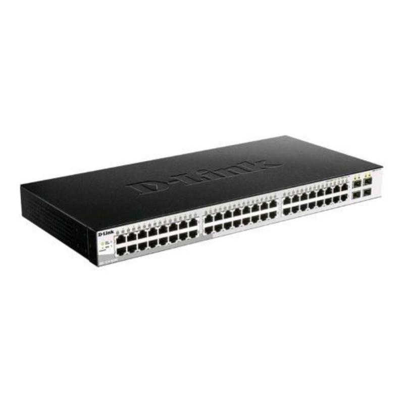 D-link dgs-1210-52/me swithc gestito l2 - 48 x 10/100/1000 + 4 x gigabit sfp montabile su rack