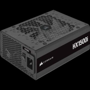 Corsair hx1500i alimentatore 1.500w 80 plus platinum interamente modulare ultra-silenzioso ventola con cuscinetto fluidodinamico black