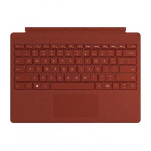 Microsoft surface go cover e tastiera con tasti retroilluminati e trackpad rosso