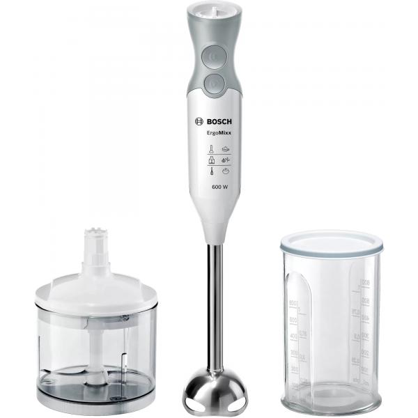 Bosch minipimer 600w+acc. gambo inox bianco-grigi