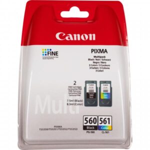 Canon pg-560 cl-561 cartuccia ink-jet 180 pagine multipack nero + colore ( ciano magenta giallo)
