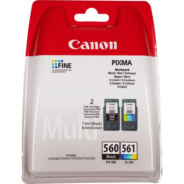 Canon pg-560 cl-561 cartuccia ink-jet 180 pagine multipack nero + colore ( ciano magenta giallo)