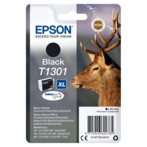 Epson t1301 25.4 ml misura xl nero originale blister cartuccia dinchiostro per stylus office bx535, bx630, bx635, bx935, workforce wf-3520, 3530, 3540, 7015, 7515, 7525