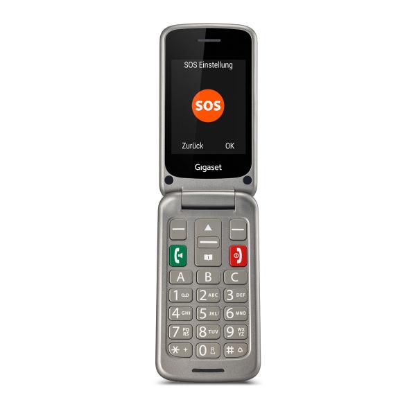 Gigaset gl590 dual sim 2.8 easy phone clamshell tasto sos italia grey
