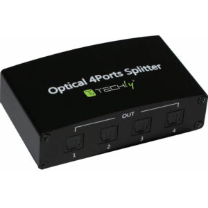 Techly splitter audio digitale toslink 4 porte