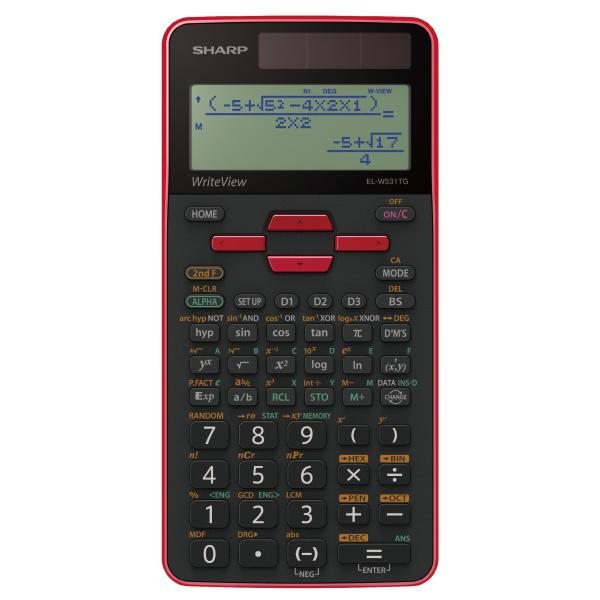 Sharp el-w531tgbrd calcolatrice scientifica rosso