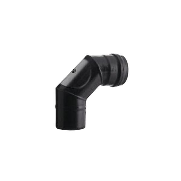 Save fumisteria gomito pellet 90 gradi con ispezione smaltato nero opaco 8cm