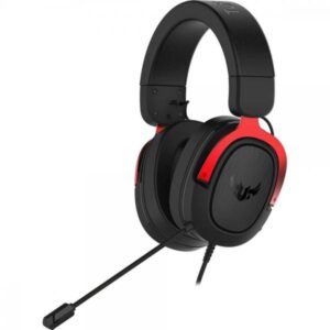 Asus tuf gaming h3 cuffie gaming audio surround 7.1 bassi potenti nero rosso