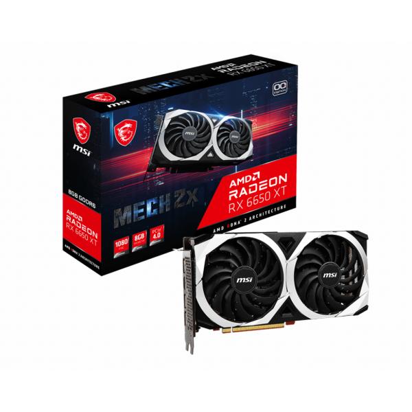 Msi scheda grafica amd radeon rx 6650 xt mech 2x oc 8gb gddr6 interfaccia pci express 4.0 16x raffreddamento attivo