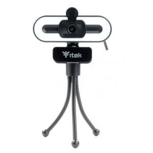 Itek w401l webcam con microfono full hd 30fps luce led 3 mode usb treppiede