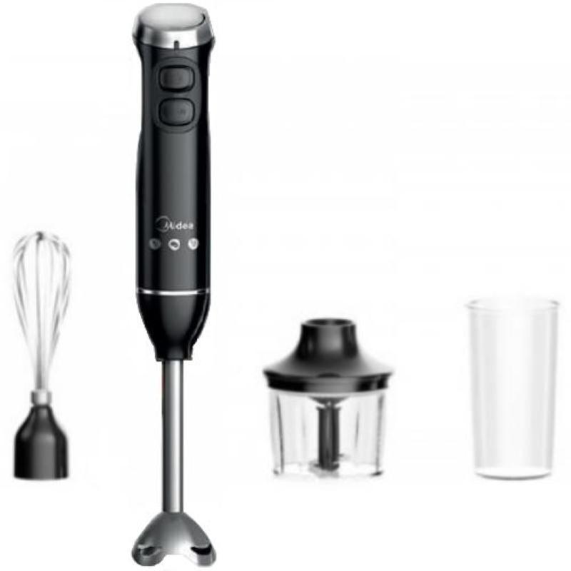 Midea 6000 series frullatore ad immersione 600 w acciaio inox con accessori nero