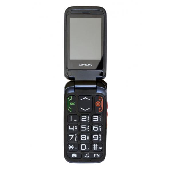 Onda f10 lino dual sim senior phone clamshell 2.4 tasti grandi vivavoce tasto sos radio fm italia red