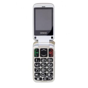 Onda f12 felice+ dual sim senior phone clamshell 2.4 tasti grandi vivavoce tasto sos radio fm italia white