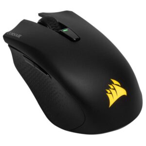 Corsair harpoon wireless rgb mouse ottico da gioco ricaricabile con tecnologia slipstream sensore ottico 10000 dpi retroilluminazione a led rgb nero