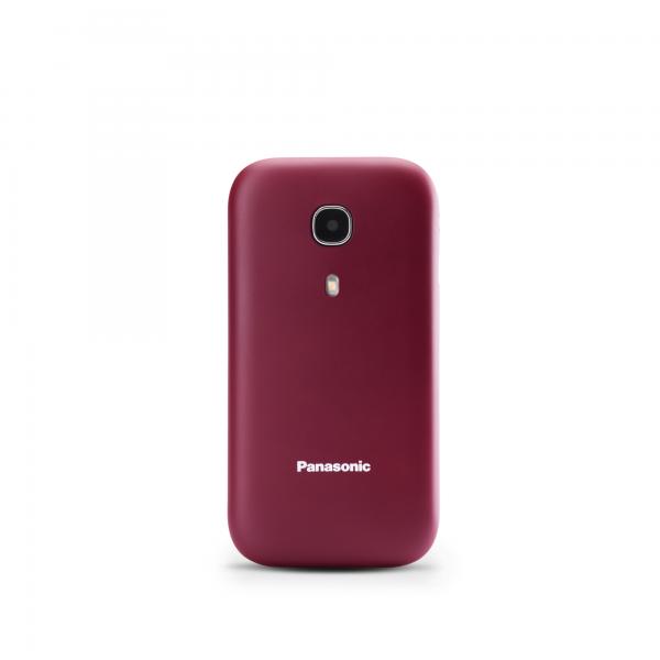 Panasonic kx-tu400 cellulare senior a conchiglia facilitato con sos 2.4`` a colori bordeaux