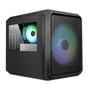 Itek qbo 8 evo nero micro atx, usb3, 200+120mm argb fan, card reader, 3x trasp window
