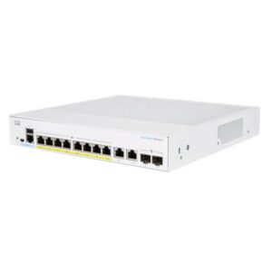 Cisco business 250 series cbs250-8pp-e-2g-eu switch gestito l2/l3 8 x 10/100/1000 (poe+) + 2 x sfp combinato poe+ (45 w) montabile su rack