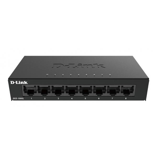 D-link dgs-108gl non gestito gigabit ethernet 10-100-1000 nero