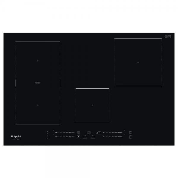 Hotpoint hs 3377c bf piano cottura ad induzione 4 zone adattatore di potenza zona flexi duo 18 livelli di potenza blocco comandi 70 cm nero