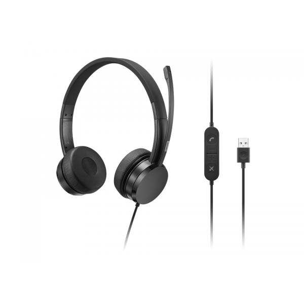 Lenovo 4xd1k18260 cuffia cablata a padiglione usb tipo a nero