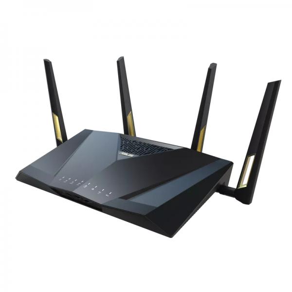 Asus rt-ax88u pro router estendibile gaming ax6000 dual band wifi 6 (802.11ax) supporto tecnologia mu-mimo e ofdma sicurezza di rete aiprotection pro qos adattivo