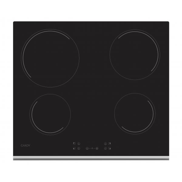 Candy ch64xb piano cottura ad incasso vetroceramica 4 zone cottura colore nero