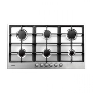Candy pg960-1sxgh piano cottura a gas 6 zone griglie in ghisa 90 cm acciaio inox