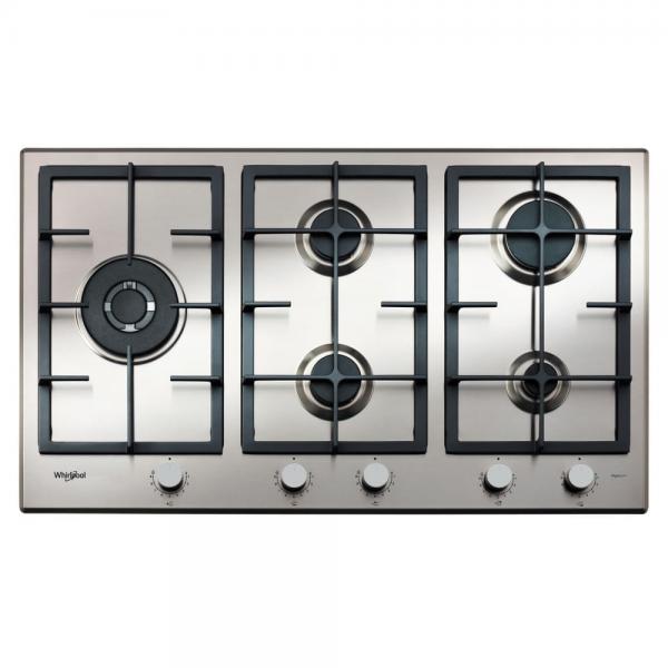 Whirlpool gmal 9522-ixl piano cottura a gas 5 zone 86 cm acciaio inox