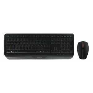 Cherry gentix kit tastiera e mouse ottico wireless 2.000 dpi 115 tasti layout tedesco black