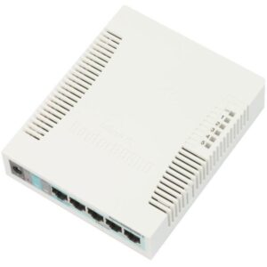 Mikrotik css106-5g-1s routerboard 260gs 5, port gigabit smart switch with sfp cage, swos, plastic case, psu