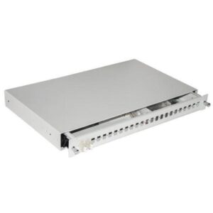 Link cassetto fibra ottica 24 porte per adattatori lc duplex 1 unita` per installazione 19 grigio