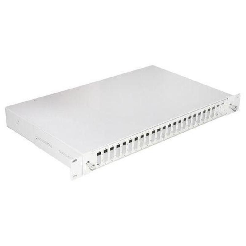 Link cassetto fibra ottica 24 porte per adattatori sc duplex 1 unita per installazione 19`` grigio