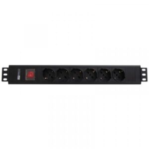 Eminent wp rack multiple socket unita` di distribuzione alimentazione 250v c.a. v 3500w ingresso: cei 23-16-vii connettori di uscita 6 1u 19`` 2mt