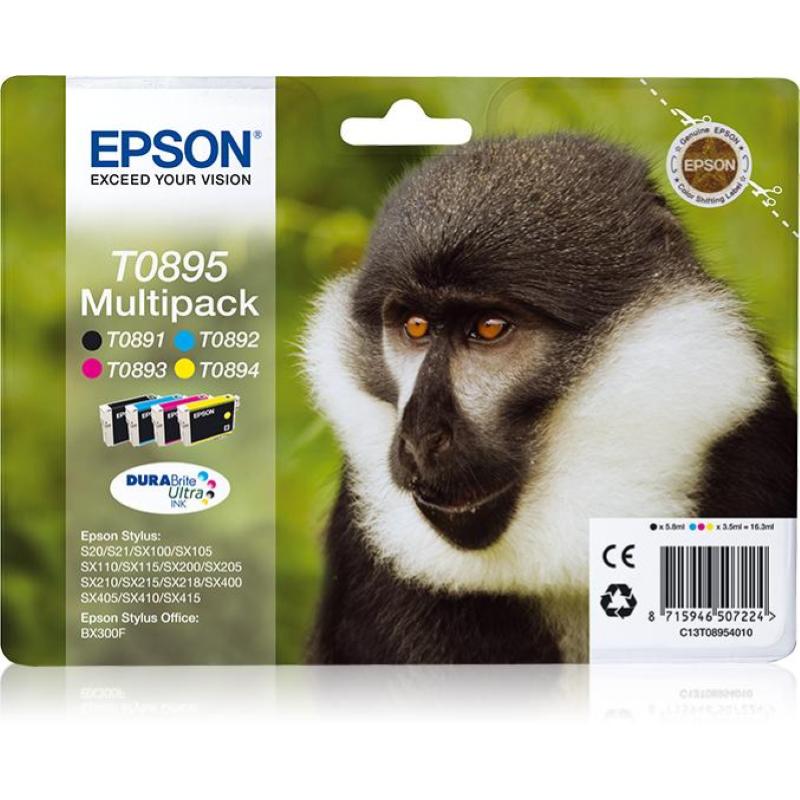 Epson multipack t0895 bk-c-m-y blister