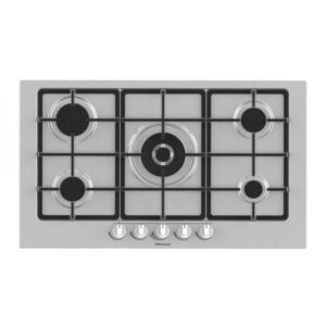 Hisense gm973xf piano cottura a gas 5 zone bruciatore wok 90 cm inox