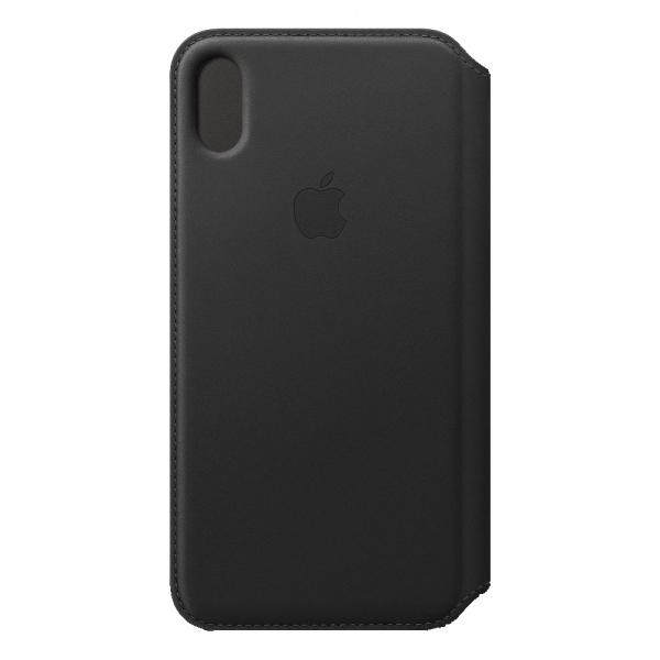 Apple iphone xs max custodia folio originale in pelle black