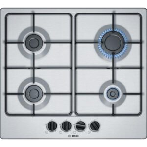 Bosch pgp6b5b85 piano cottura a gas 4 zone griglia in acciaio 60 cm inox