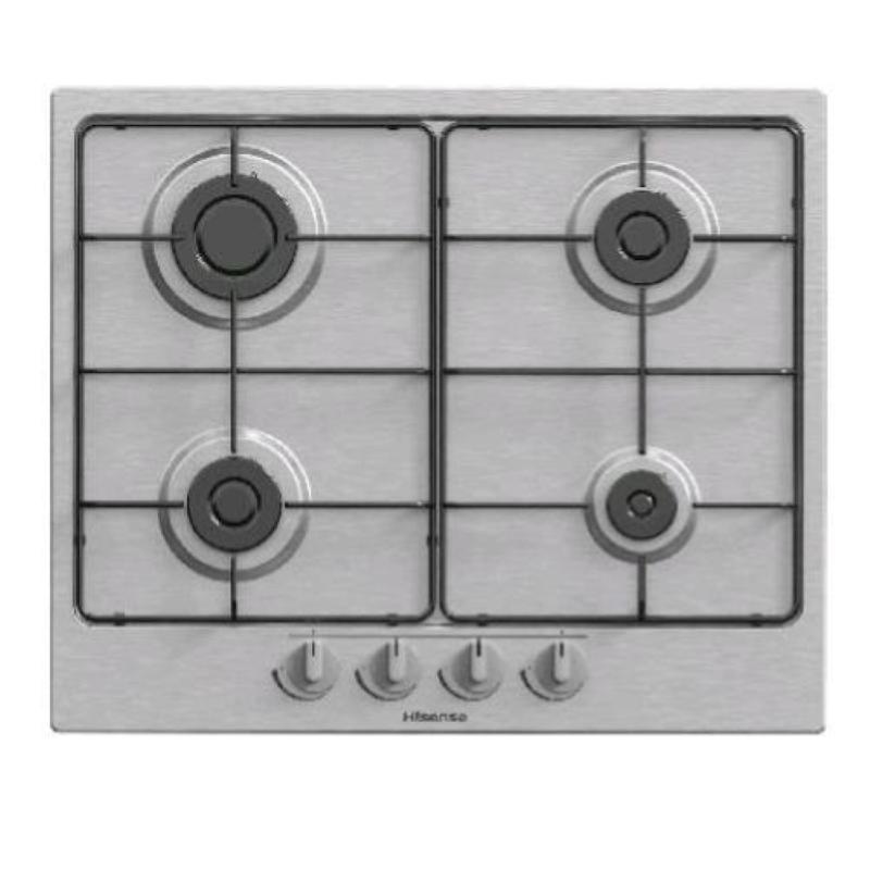 Hisense gm642xf piano cottura a gas con 4 zone di cottura 60cm finitura inox anti impronta
